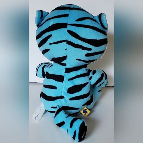Build-A-Bear BAB Smallfry 7" Turquoise Tiger Plush Stuffed Toy w/Shirt - EUC - Picture 4 of 13